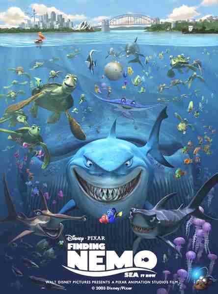 Finding Nemo animated movie poster Pixar Bruce the Shark
