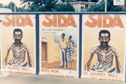 Sex Education AIDS posters in Côte d'Ivoire, Abidjan