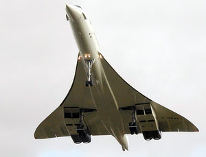 The last Concorde flight (ever) lands at Filton Airfield, near Bristol, on November 26, 2003