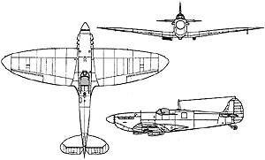 Spitfire 3-angle view