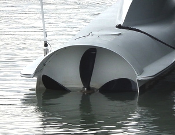 Propeller blades of the PlanetSolar world record boat