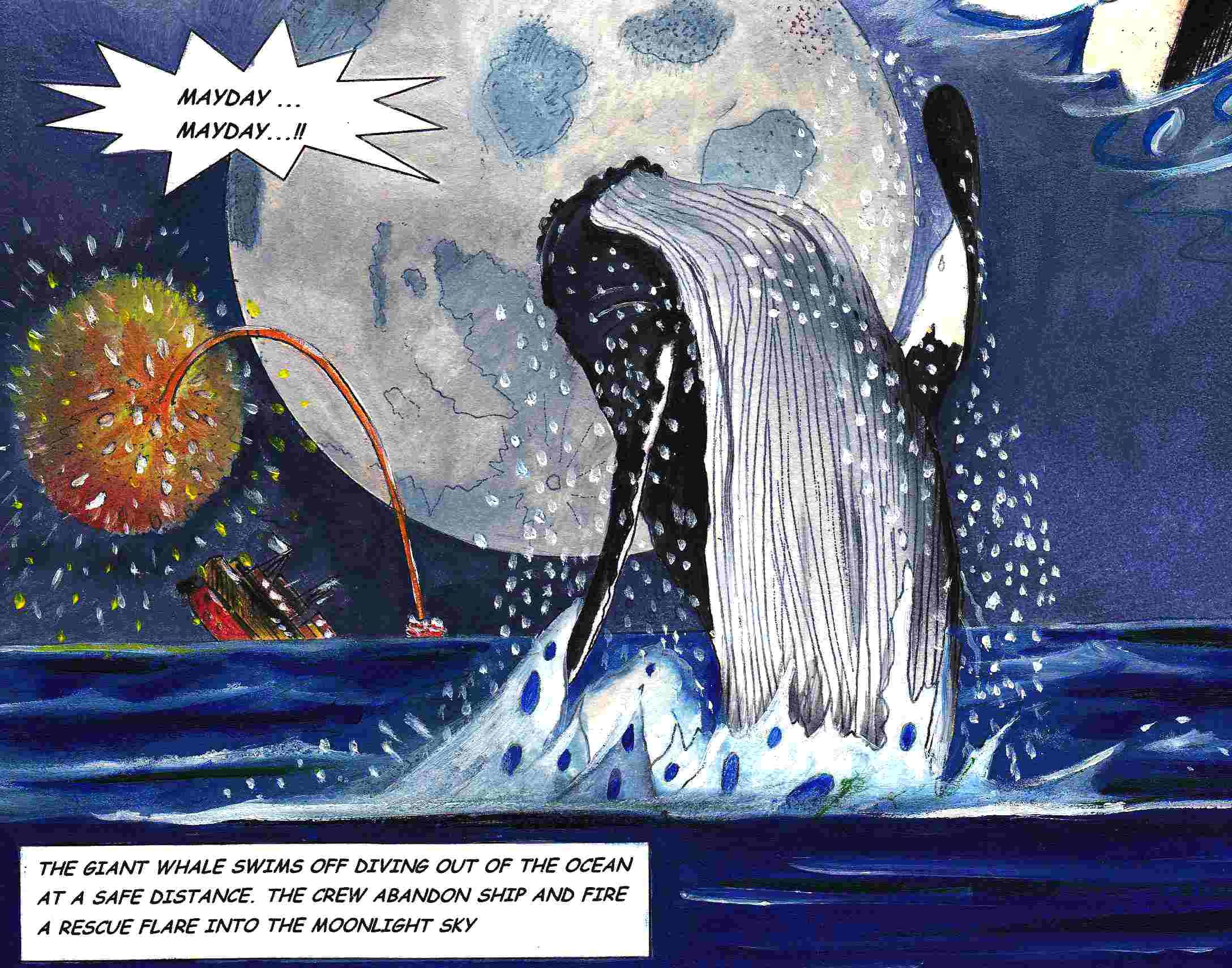 Kulo Luna by Jameson Hunter - humpback whale sinks japanese pirate whaler victory broach