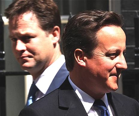 Nick Clegg and David Cameron coalition, Conservative and Liberal Democrat