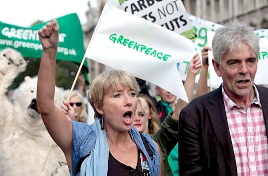 Emma Thompson and John Sauven