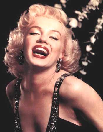 Marilyn Monroe laughing playfully