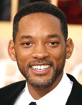 Will Smith wearing a shirt and tie