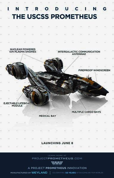 The USCSS Prometheus space ship by Weyland
