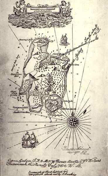 Treasure Island map by Robert Louis Stevenson