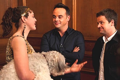 Ashley and Pudsey meet Dec and Ant