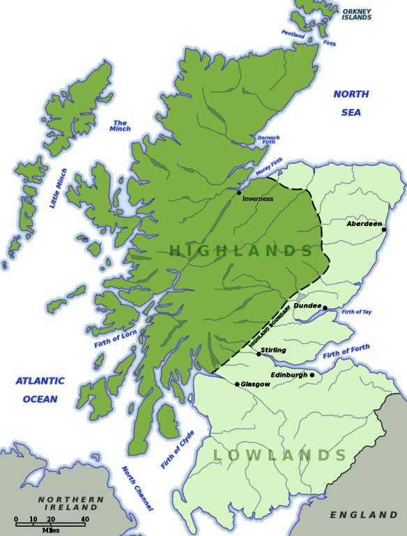 Map of the Scottish Highlands