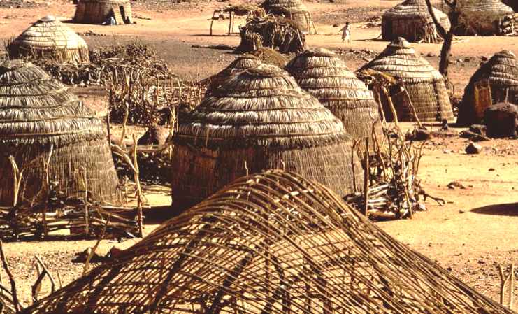 African village huts, Nigeria