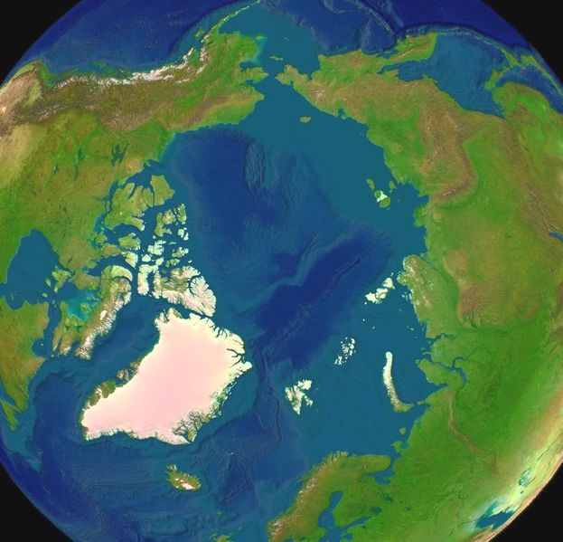 Arctica the North Pole photograph from space
