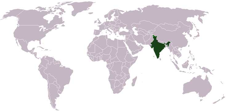 World Map India