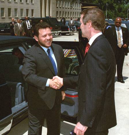 King Abdullah II on a visit to The Pentagon USA