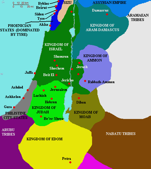 a map of israel in jesus time. Map of the