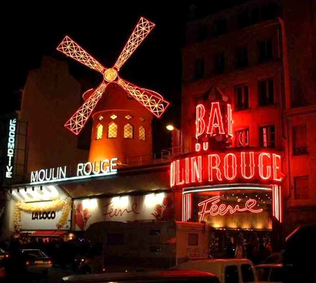 Moulin Rouge at night