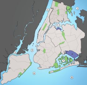 Map of New York waterways