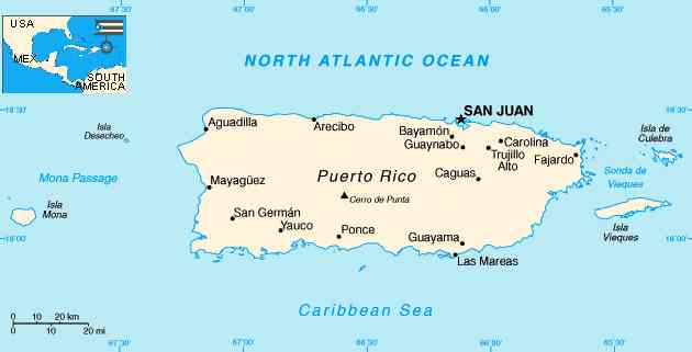 Map Puerto Rico