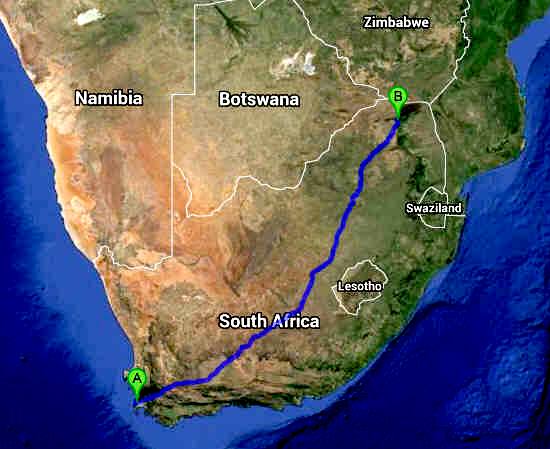 Trans South Africa - Cannonball International, Cape Town to Louis Trichardt