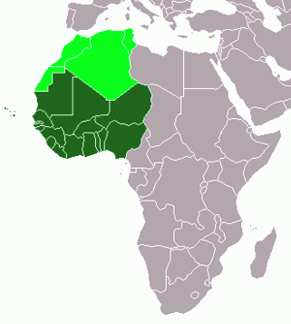 Western Africa location map