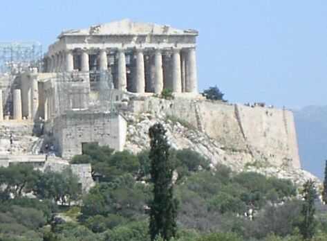 The Parthenon seen from the