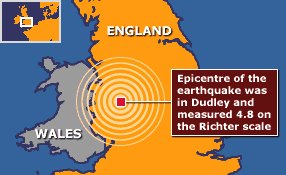Earthquake, Dudley, United Kingdom 2002