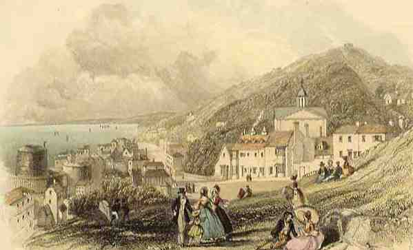 Sandgate looking west old painting circa 1800