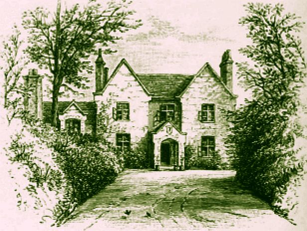 Picture of the entrance to Lime house in Lime Park, Herstmonceux, by Augustus Hare