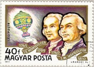 Montgolfier Brothers ballon postage stamp