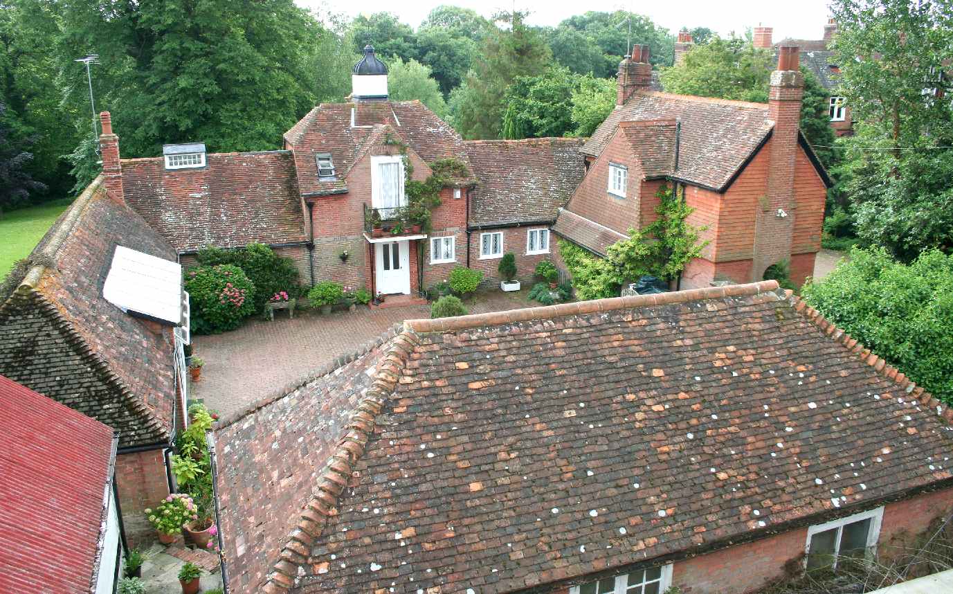 The Old Rectory, Herstmonceux, Sussex aerial view, unspoiled - Peter and June Townley
