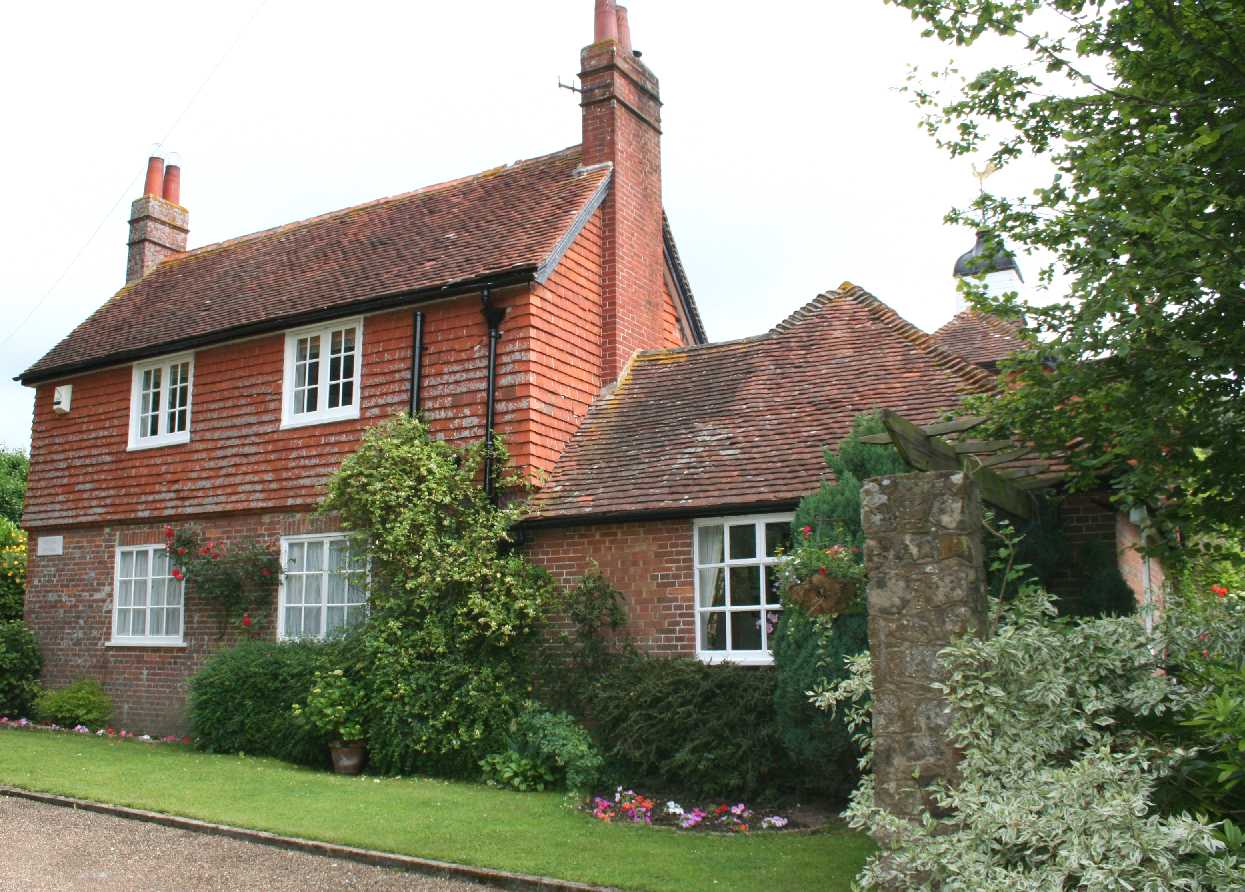 The Old Rectory, Herstmonceux, Sussex - West facing elevation, unspoiled - Peter and June Townley