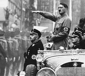 Adolf Hitler and chum Heinrich Himmler Nazi rally