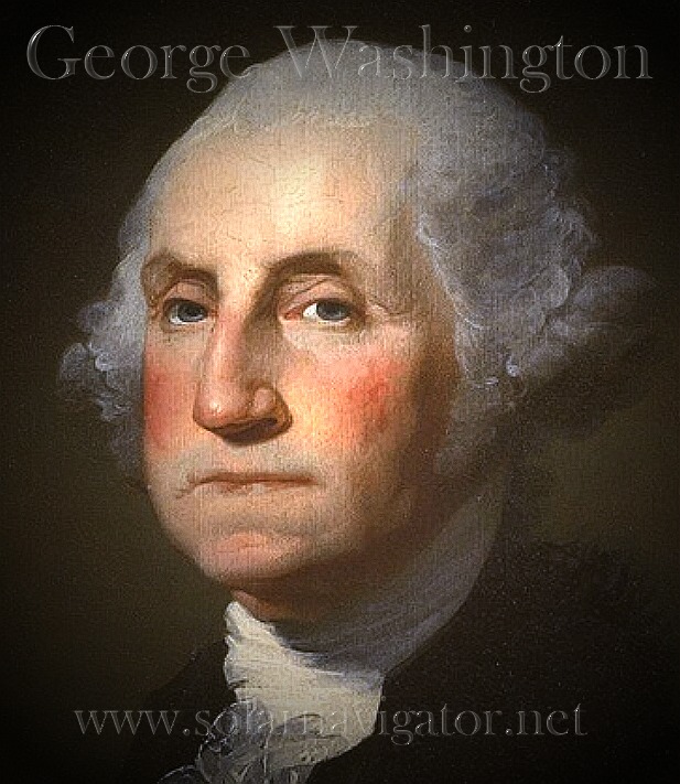 Portrait of the US President George Washington