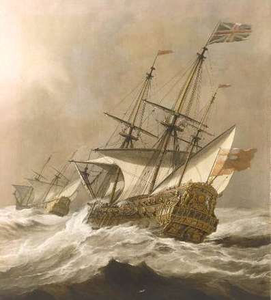 HMS Resolution 1678 storm painting