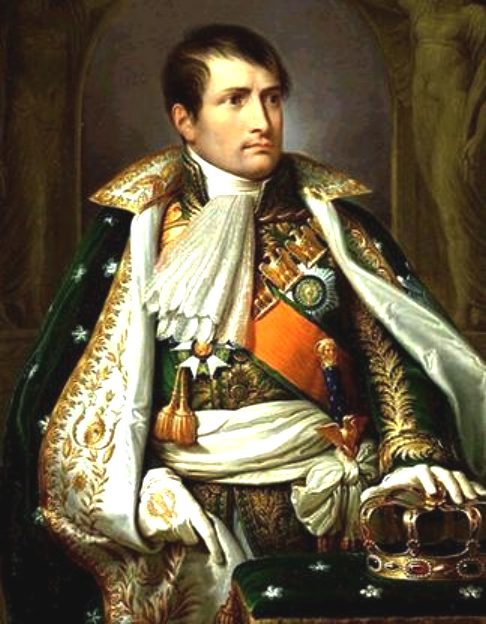 Napolean Bonaparte in state dress with crown
