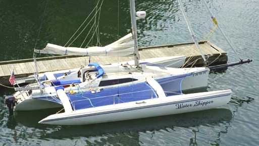 Trimaran design by Hank Brooks, Water Skipper