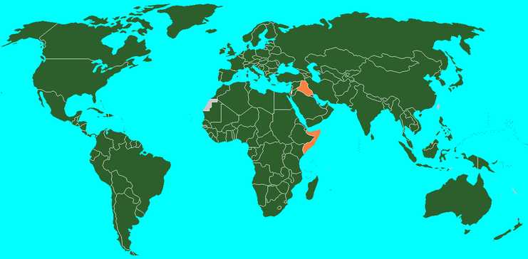 map of the world countries. member countries map