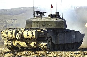 Challenger II main battle tank rear, British Army