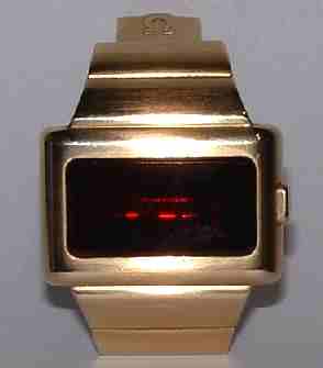 gold digital watch