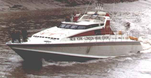 The 72 foot aluminium Virgin Atlantic Challenger II