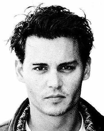 johnny depp black and white