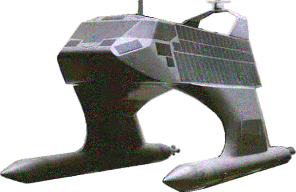 Solar Navigator twin hull SWATH catamaran test model 1995