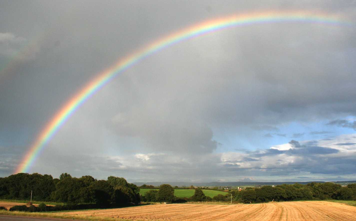 Rainbow - copyright photograph taken while driving back from Bristol