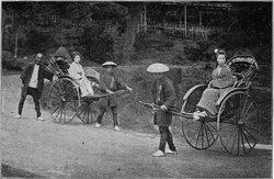 Japanese rickshaws c.1897