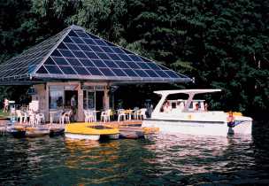 Solar boat rental office