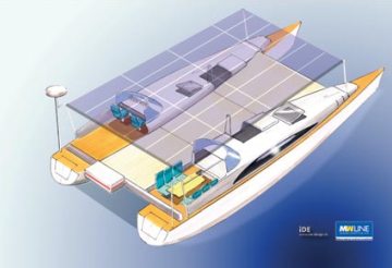 Sun 21 transatlantic solar catamaran attempt drawing