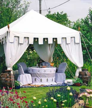 Marquee tent wedding garden party