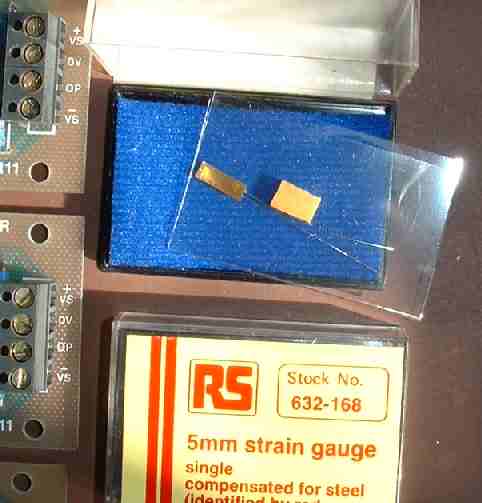 Single laser cut 5mm strain gauge - foil resistor