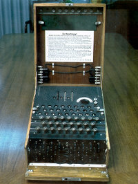 German Enigma machine for encryption