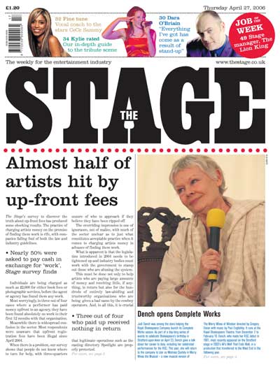 The Stage weekly newspaper for actors, agents, directors and theatrical listings